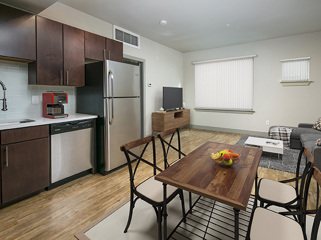Mason Street Flats Kitchen & Living Room